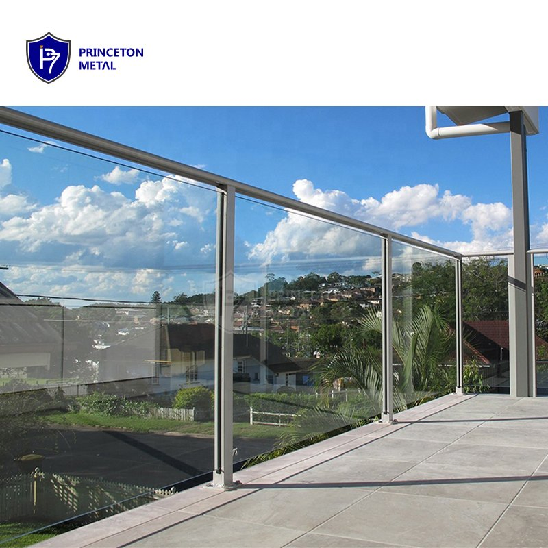 Customized DIY Metal Balustrade System Aluminum Deck Glass Balcony Railing