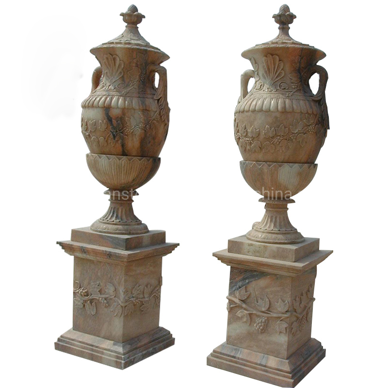 Popular Decorative Granite Marble Vase Garden Flower Planter