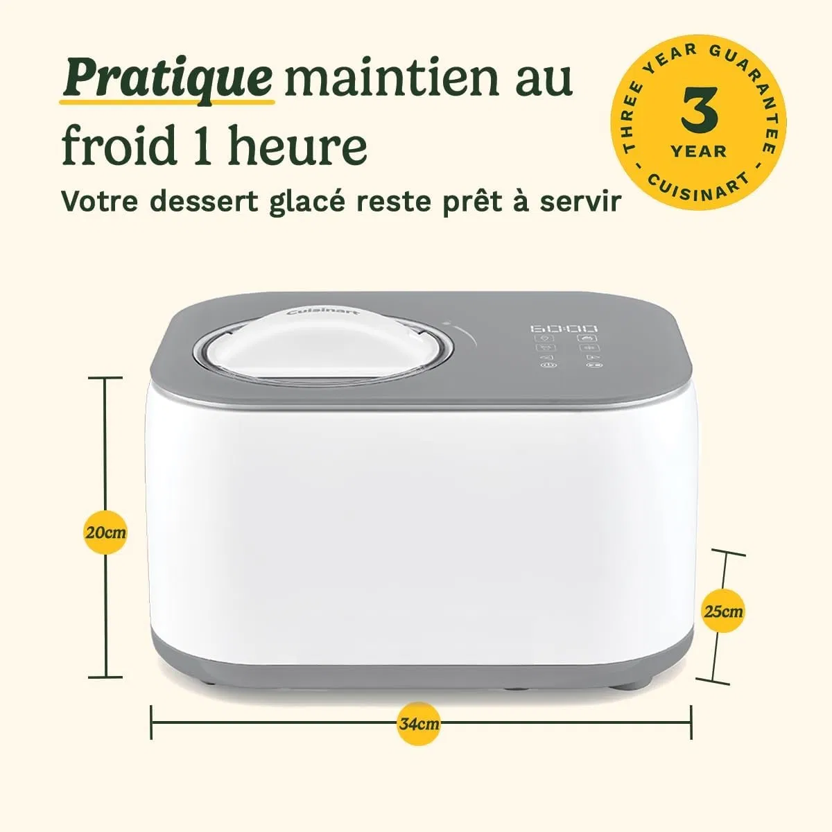 Gelato& Frozen Yogurt & Slushy & Sorbet 4-in-1 Function Ice Cream Maker