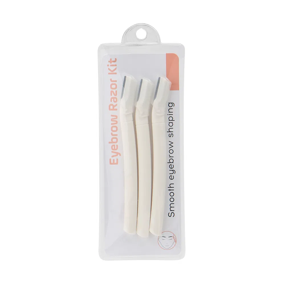 D115 Hot Sell 3PCS Stainless Steel Blade Eyebrow Razor Kit Beauty Tools Kit Eyebrow Trimmer