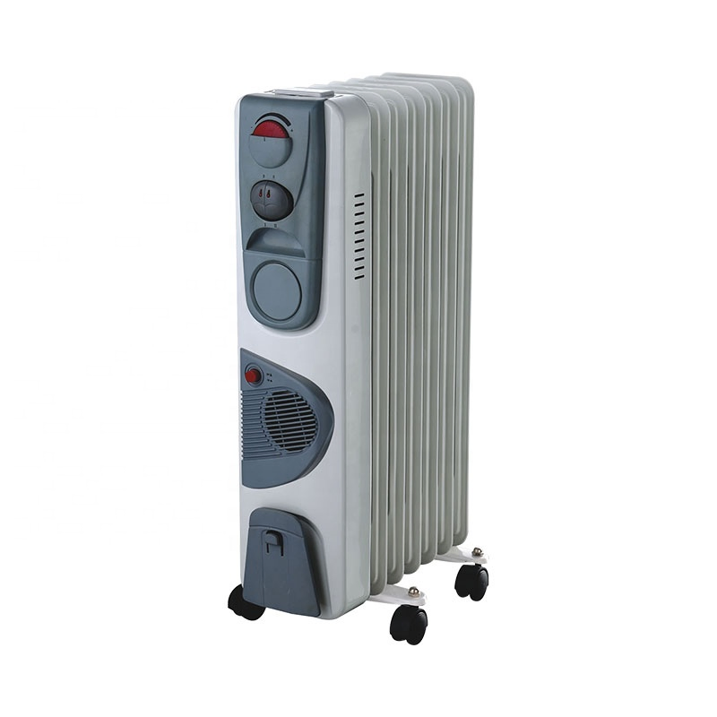 110V 1500W Electric Heater Oil Radiators Carbon Wire Heating Oil Heater with 7fins/9fins/11fins/13fins Turbo Fan and Timer Available for Individual Purpose
