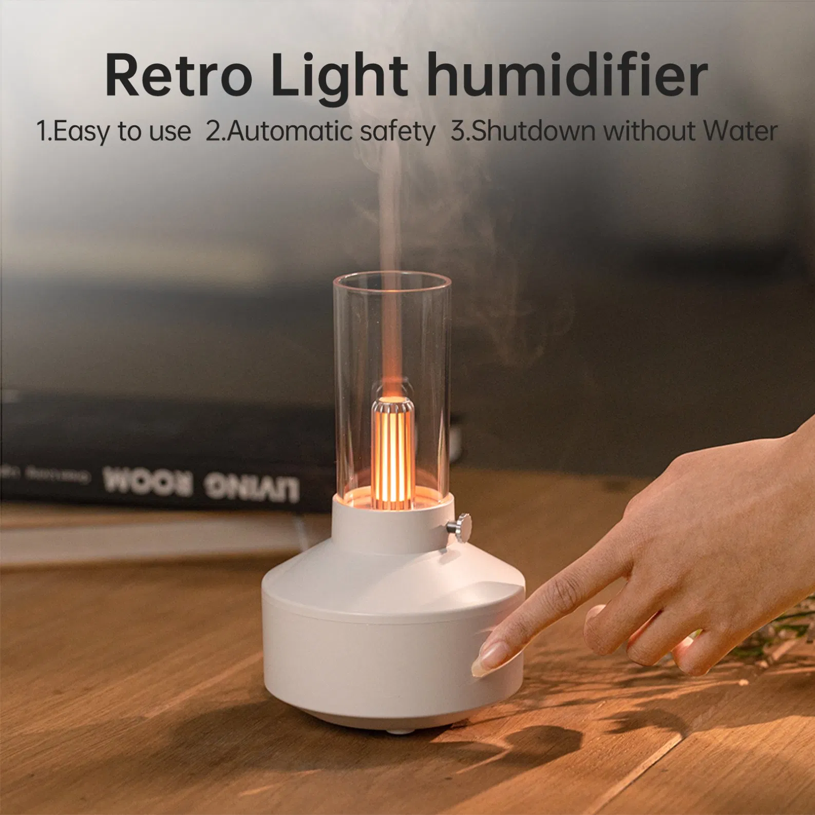 2024 New Simple Retro Design Style Diffuser for Home Essential Oil Humidifier