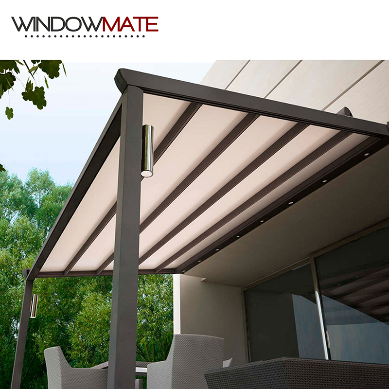 Sun Shading Adjustable Roof Awning Motorized Retractable Awning