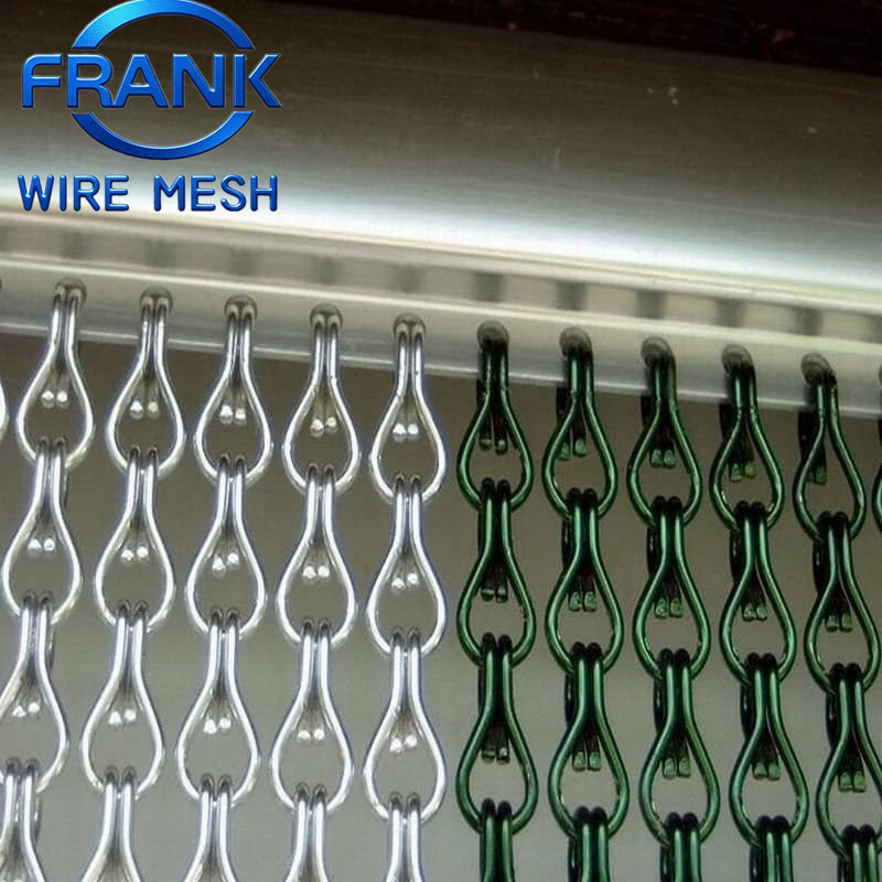 Gold Color Aluminum Double Hook Chain Fly Curtain Mesh in Booth Walls Decorative
