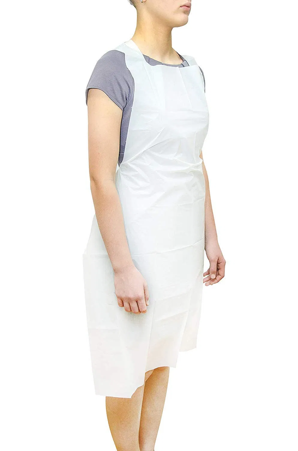 Factory Direct Wholesale White Personal Protection Food Grade Disposable Plastic HDPE/LDPE Apron