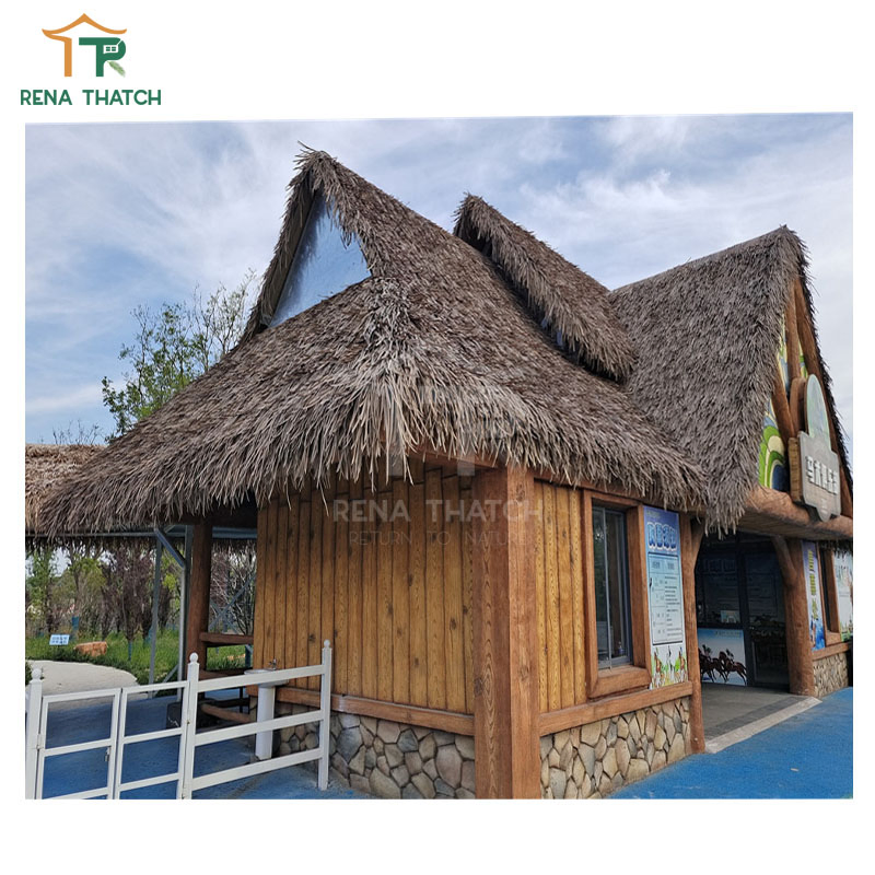 Popular Plastic Thatches Roofs Palapa Synthetic Thatches Roof for Homes House Hut