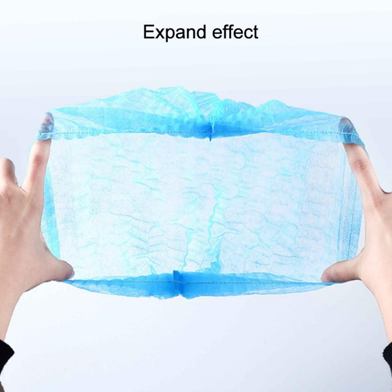 Women Genderless Disposable Non Woven Stripe Cap Mob Cap Clip Cap