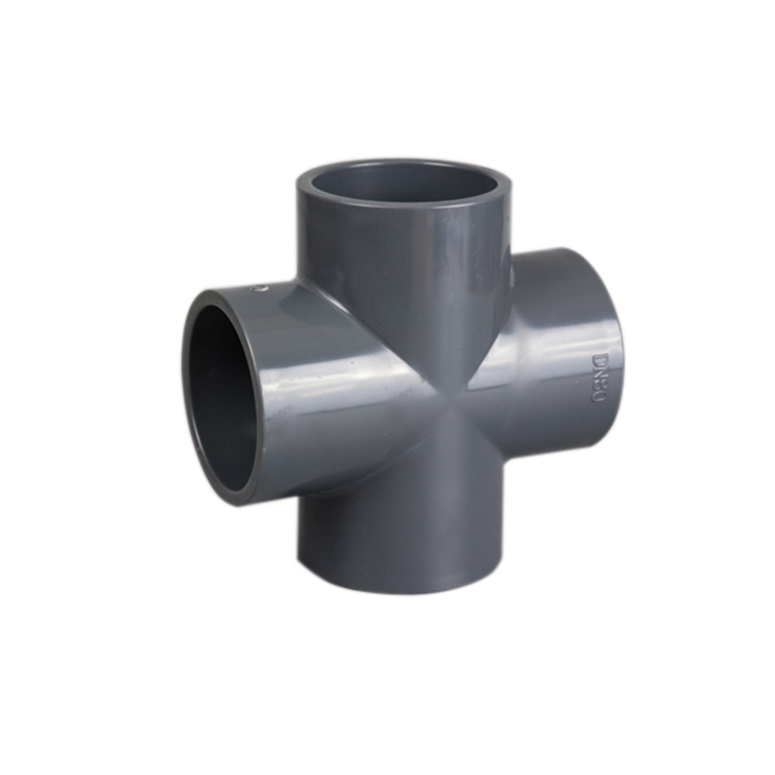UPVC Plastic Chemical Industrial Cross Fitting Adaptor