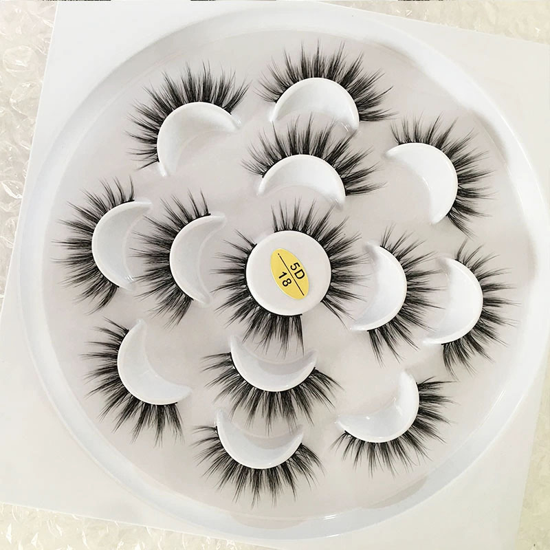 7 Pairs of Lotus Disk Multi Layer 3D Imitation Mink Fur Thick and Natural False Eyelashes