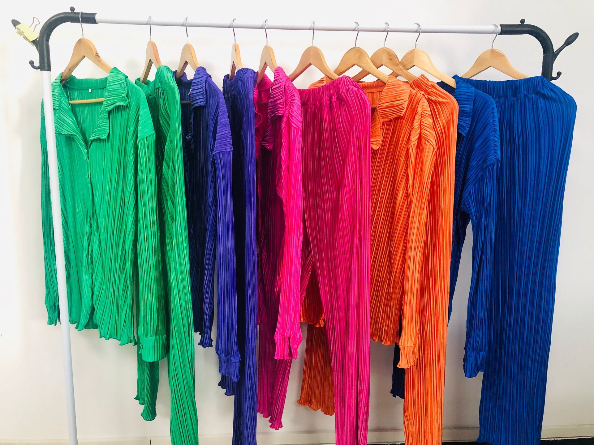 Комплект женский свободный шелковый со складками