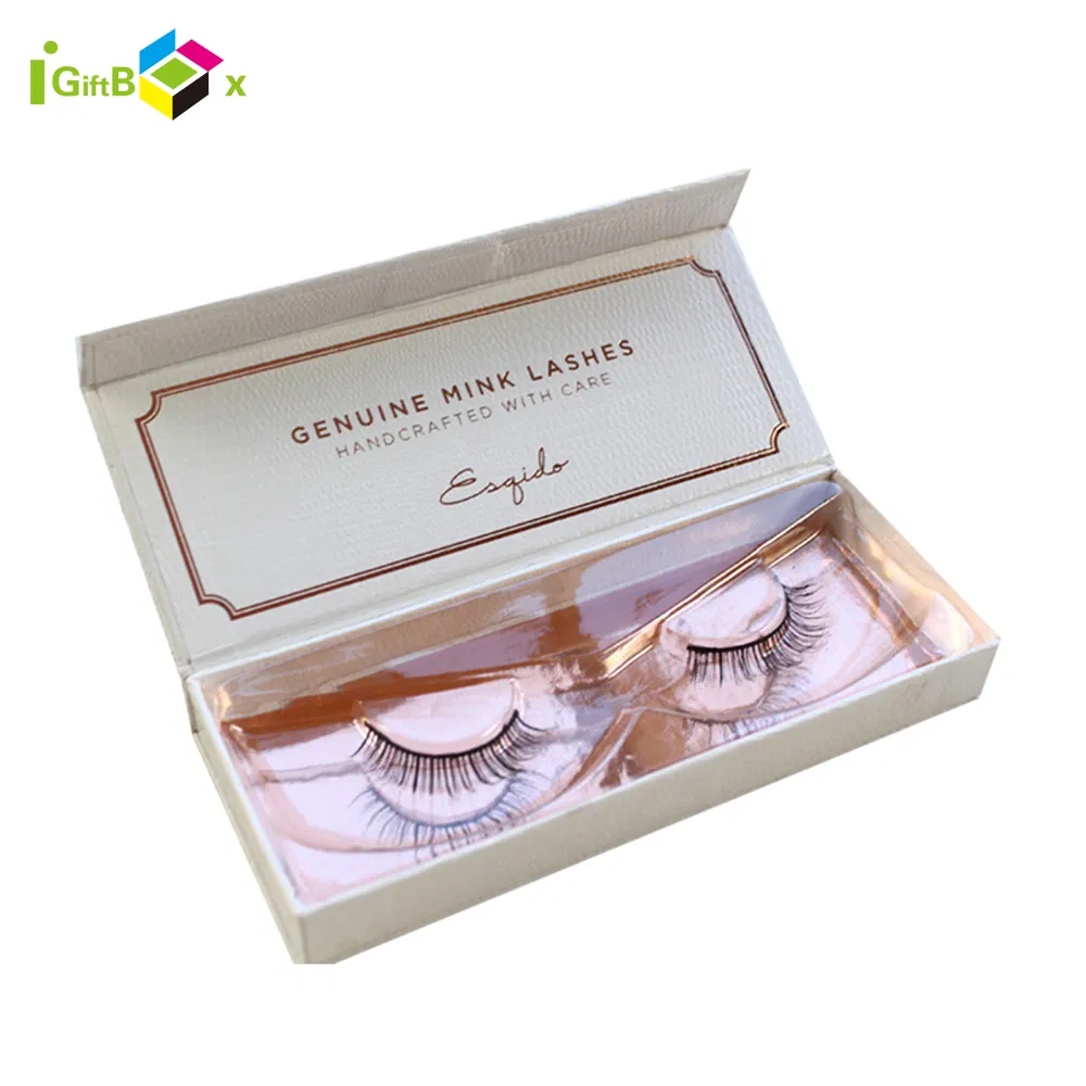 Hot Private Label False Lashes Box Custom Brand Name Eyelash Paper Box with Mirror