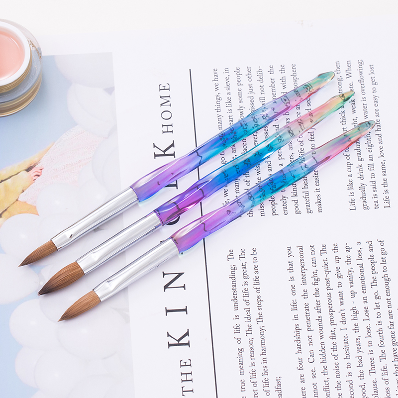 Guyo Gradient Color 100% Pincel Kolinsky Acrylic Brush for Nail Beauty