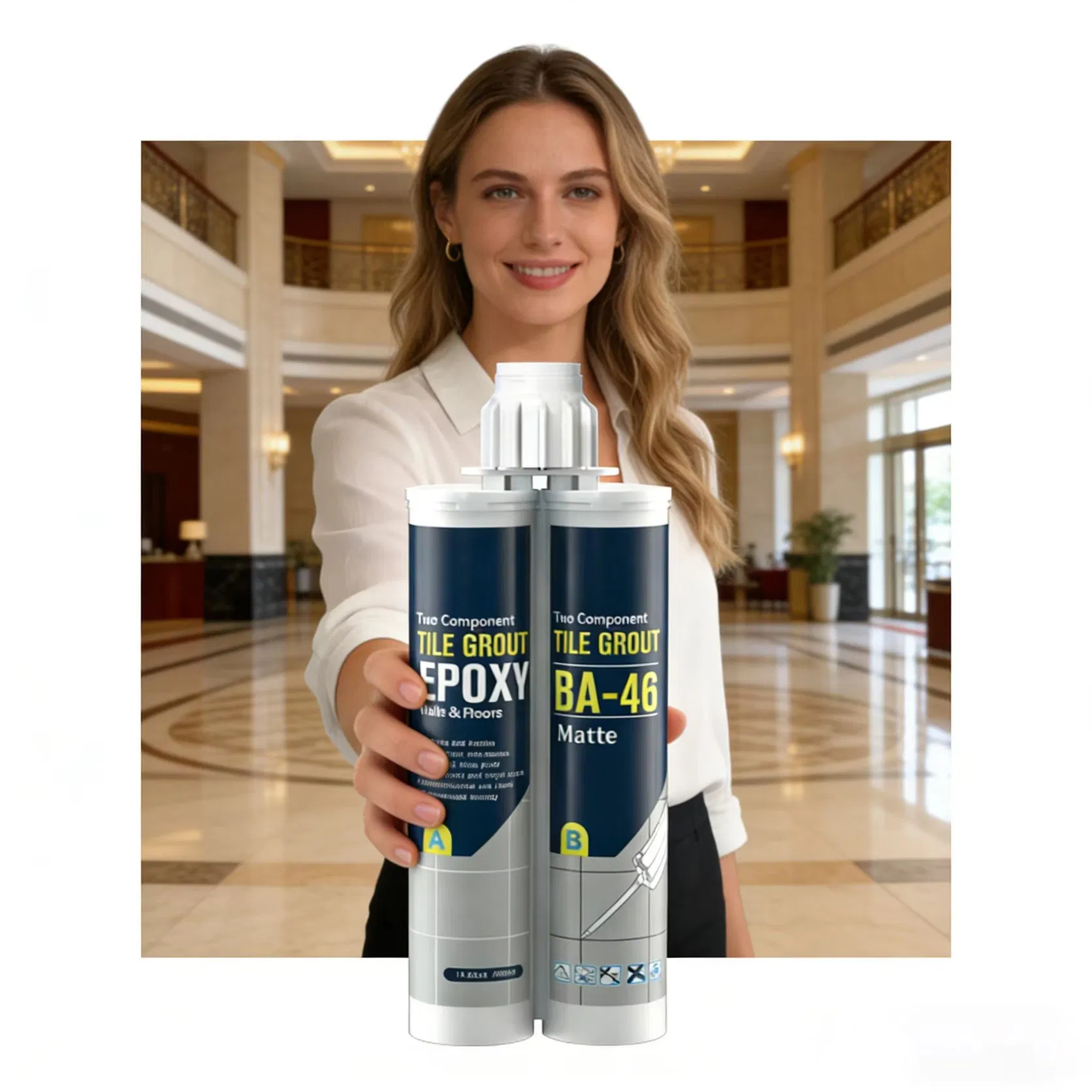 Decorative Epoxy Grout Color Stable Tile Matching Use