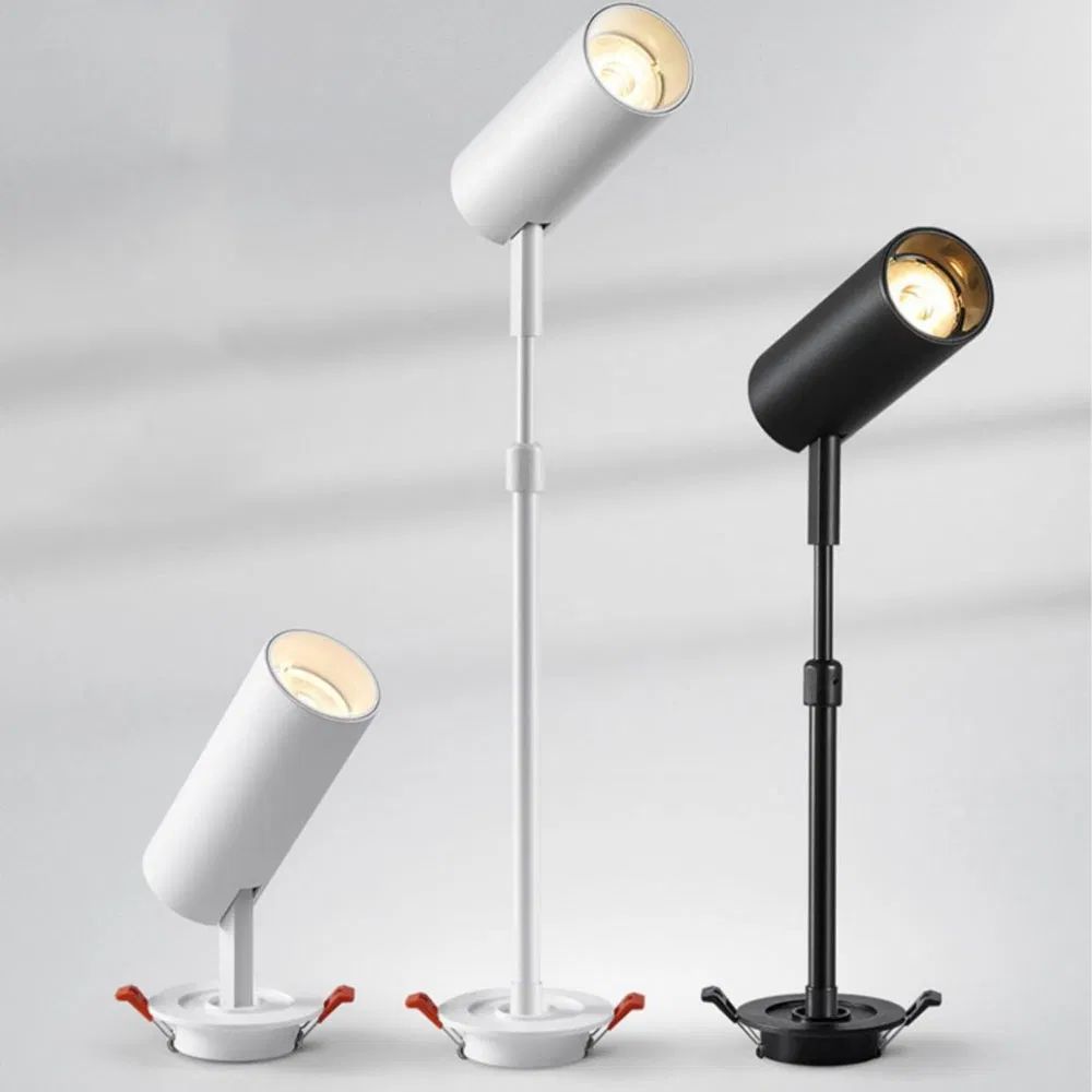 Exhibition Costume Decorations Retractable Long Pole LED Track Spotlight