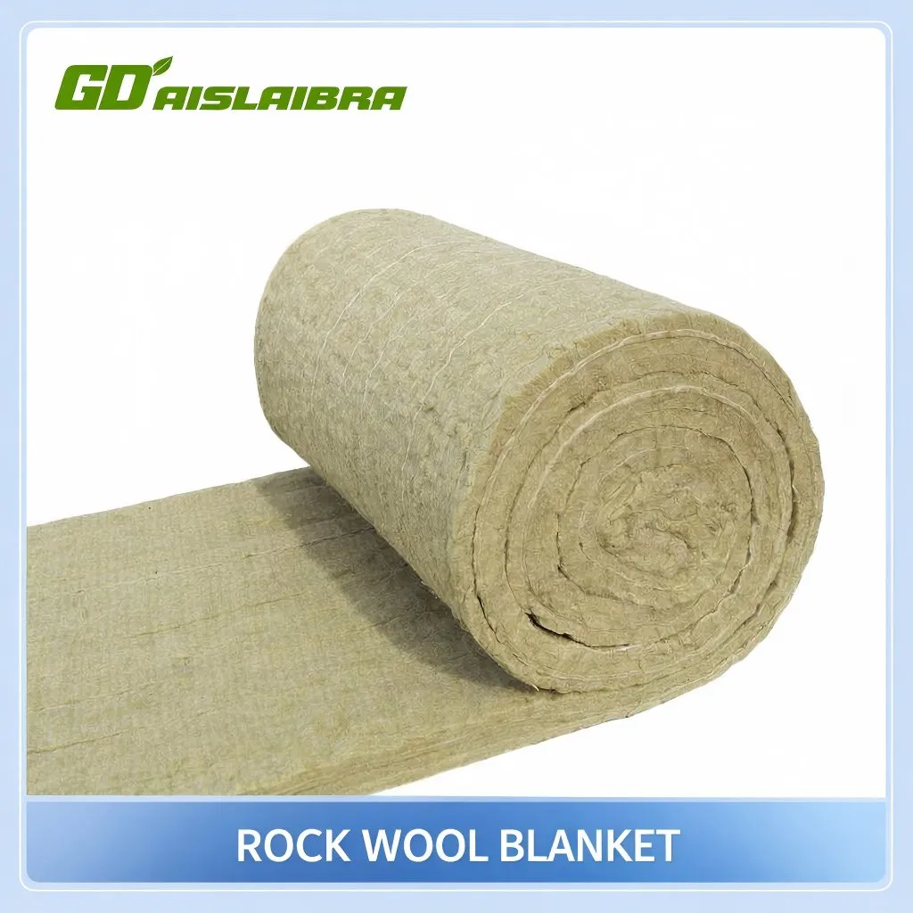 China Factory 40-150kg/M3 Mineral Rock Wool Insulation Blanket for Industrial Equipment & Pipelines