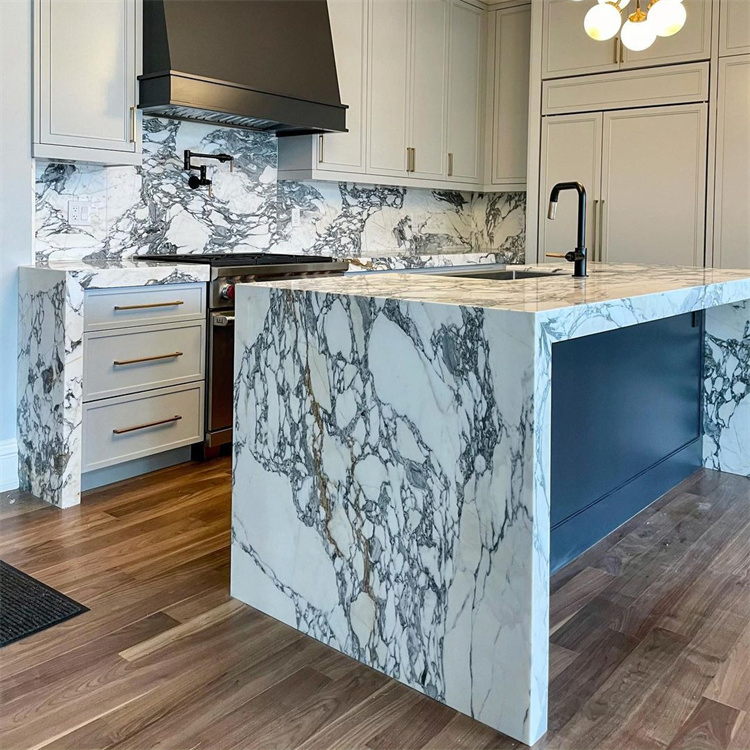 Newstar Custom Arabescato White Marble Vanity Tops Worktops Bathroom Countertops Marble Countertops