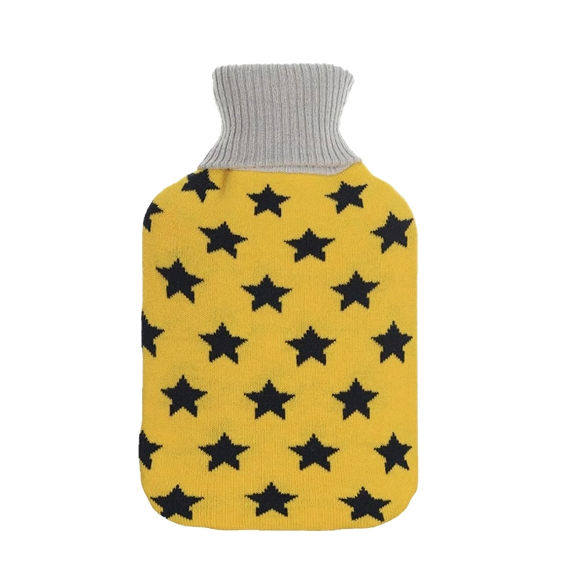 Fashion Popular Acrylic Star Jacquard Winter Outdoor Knit Hot Water Bottle Cover Bag Cover