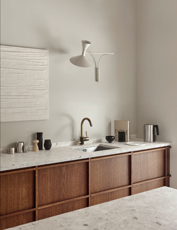 Restaurant Granite Chips White Terrazzo Kitchen Countertops Benchtops