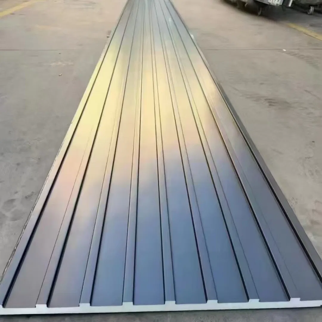 SSS Rockwoll+PU Wall and Roof Sandwich Panel Customized and Marking