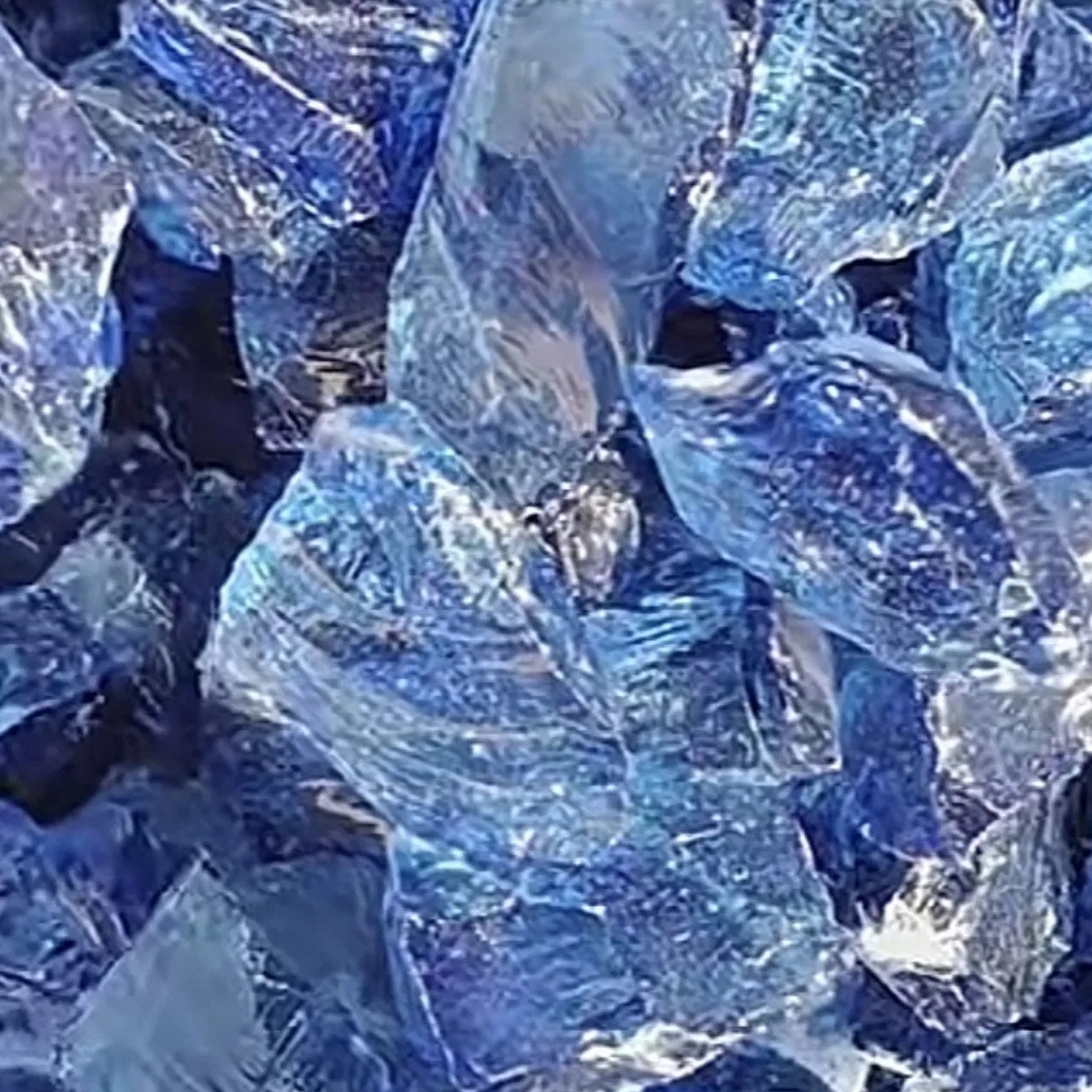 Colored Ocean Blue Glass Stone