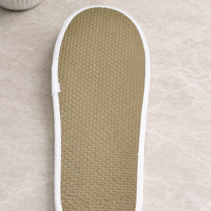 Wholesale Disposable Hotel Waffle Slippers with Anti-Slip EVA Sole and Individual Packaging