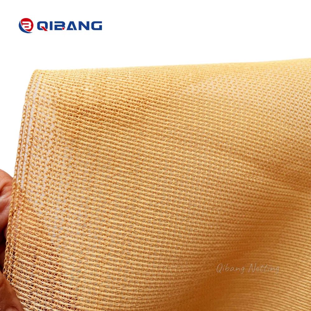 UV Stabilized 200GSM Beige Knitted Plastic Mono Scaffolding Netting for Worksite Safety