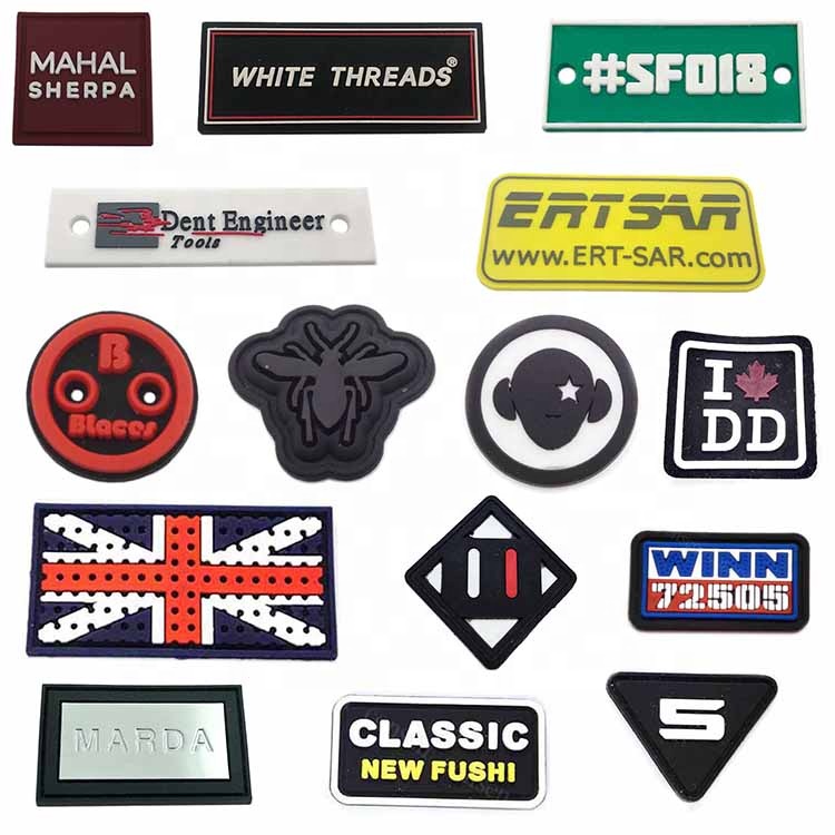 Этикетка резиновая 3D с логотипом для ткани обуви