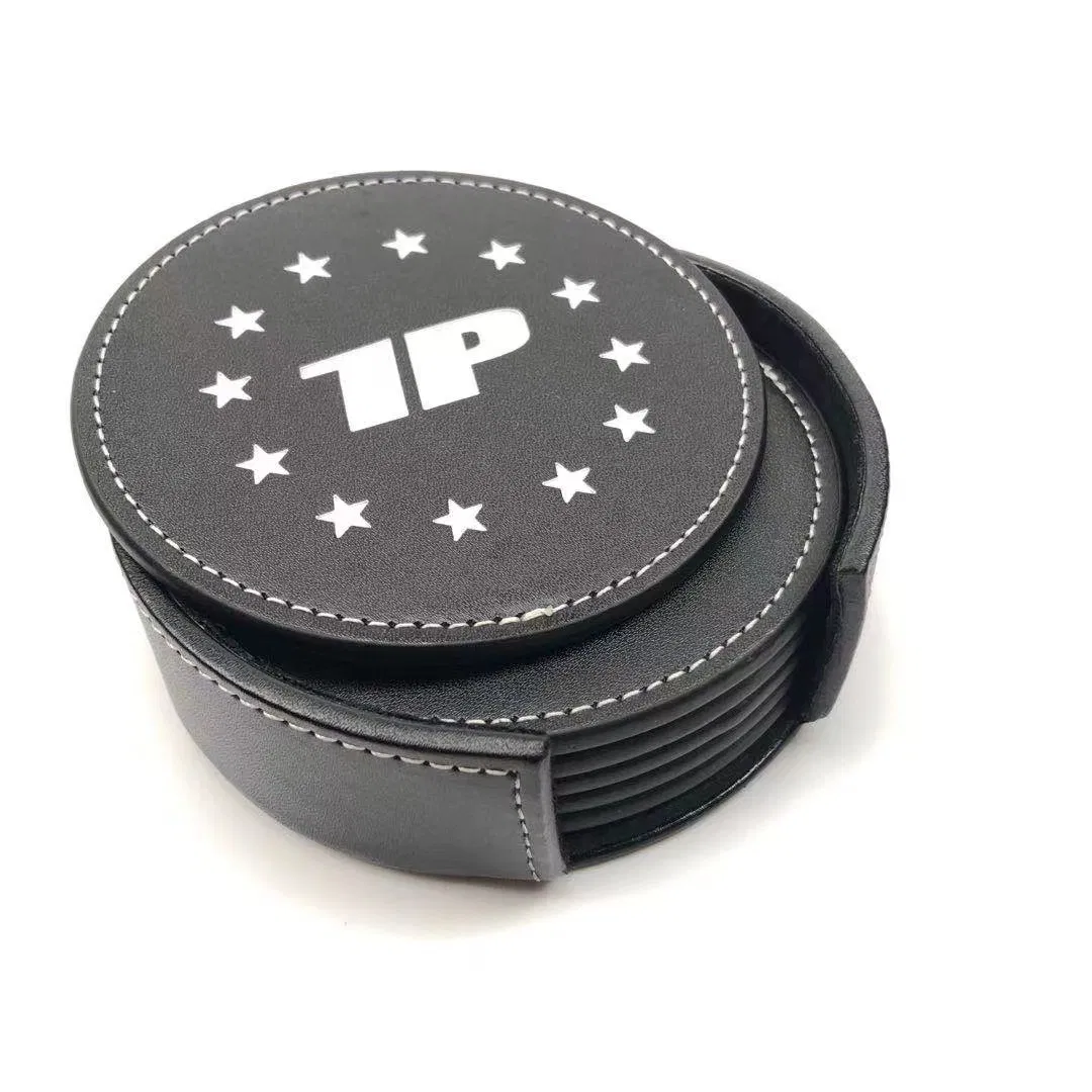 PU Coaster, 10 * 10, Hot Stamping, Silk Screen Logo