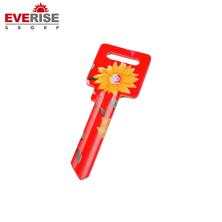 Customized Universal Key Blank Key Uncut Colored Titanium Plated Mixed Set for Residential House Door Keys