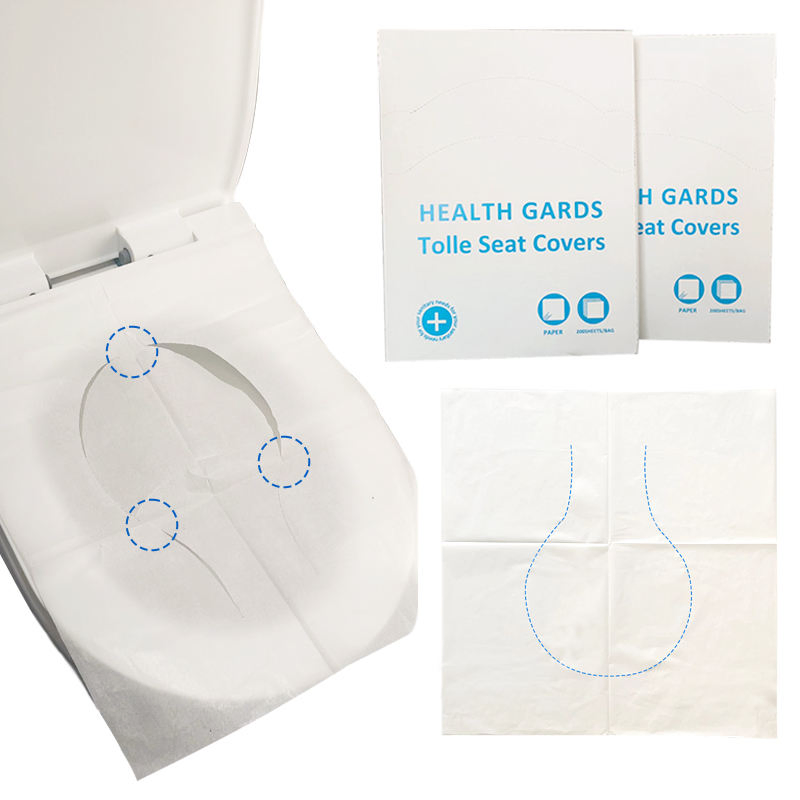 200 Pieces Pack Biodegradable Toilet Seat Cover Disposable Wc Seat Cover Paper for Plane