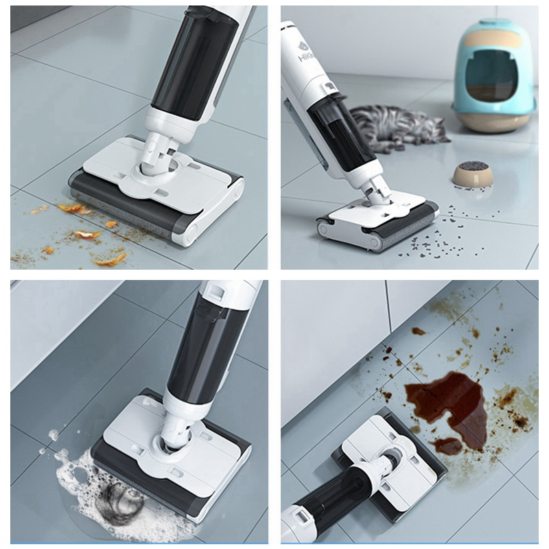 Upright Cordless Stick Double Roller Brush Floor Cleaner with Water Tank