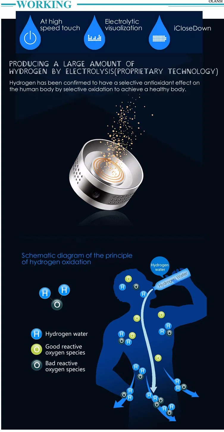 Baoding Beijing Popular Hydrogen Water Maker/Hydrogen Bottle/Water Ionizer Hydrogen Japan USA