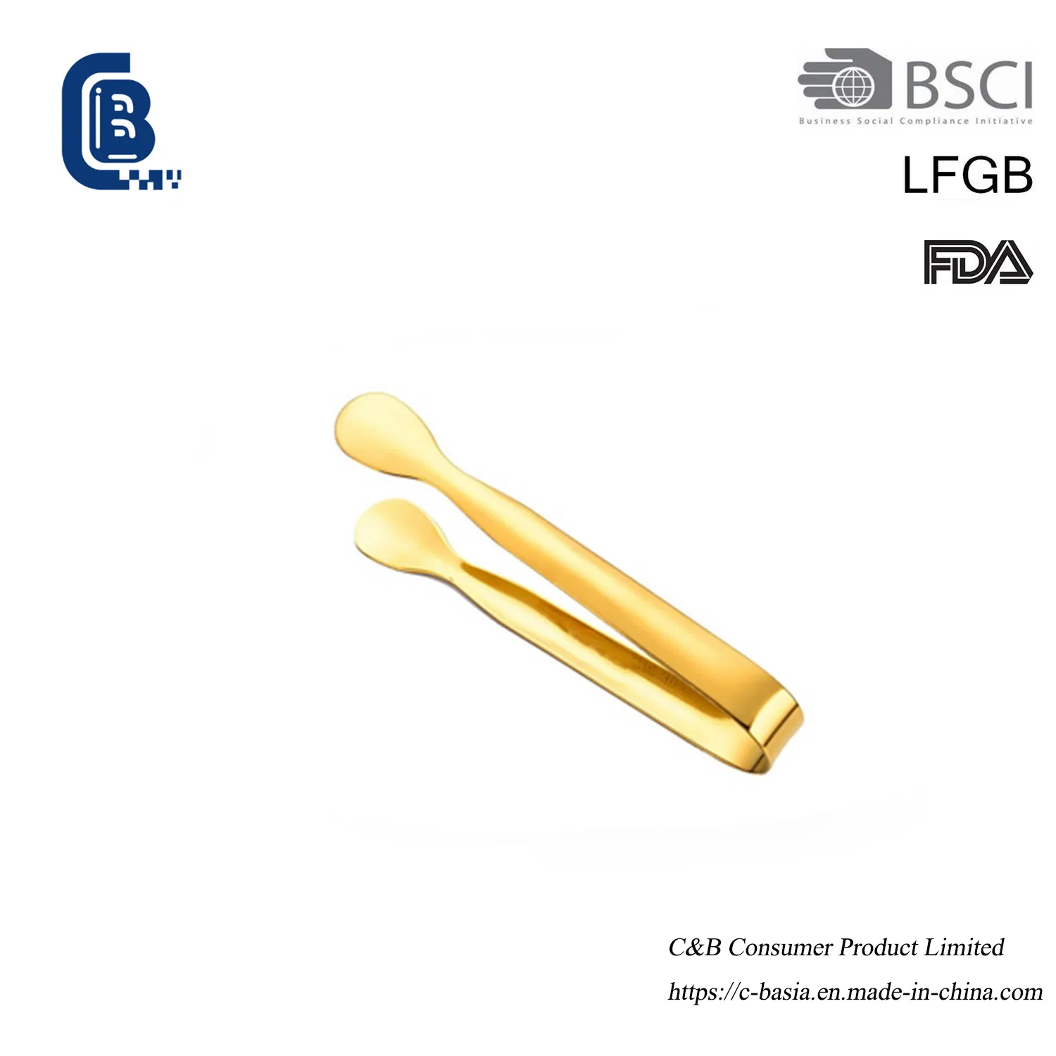 Hot Sell Kitchen Stainless Steel Tweezers: Sugar Clip, Ice Cube & Bar Tongs