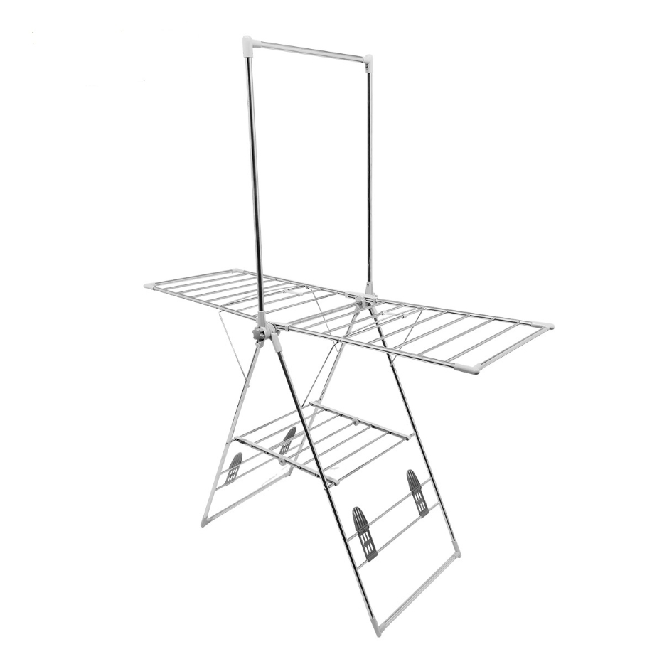 Clothe Drying Rack Iron / Steel Display Foldable Hanging Rack
