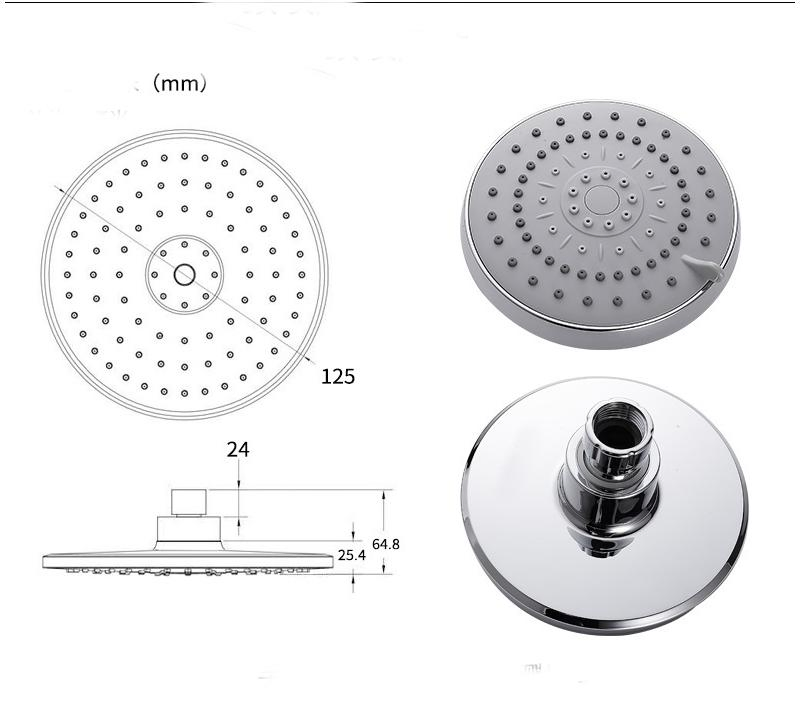 Bathroom Rain Shower Head Waterfall Skincare Shower Head Chrome