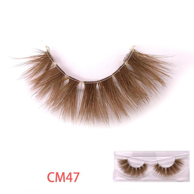 Wholesale Falsies Made in China Colored Real Mink Lashes