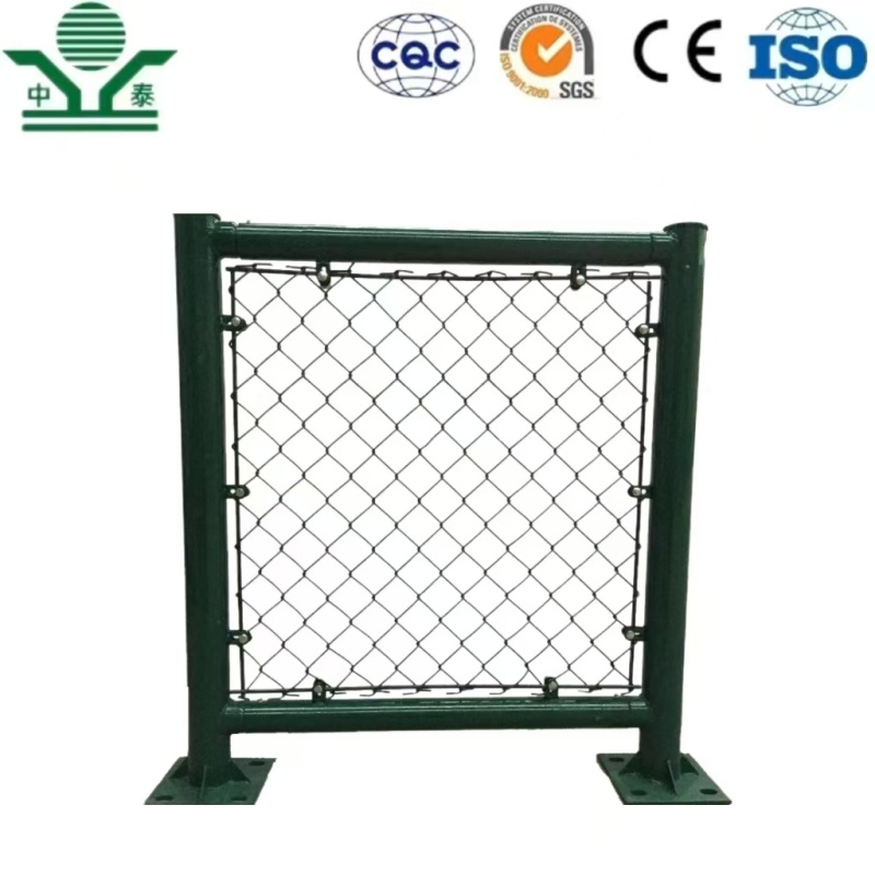 Zhongtai PVC Coated Chain Link Mesh Fence Construction Fence Diamond Iron Wire Mesh