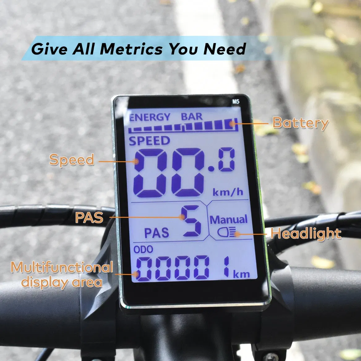 LED Display Smart Bike Speedometer for Electric Bicycles with Computer