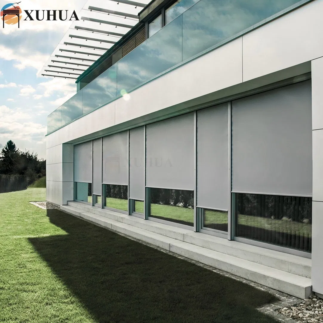 Xuhua Motorized Aluminum Alloy Frame Windproof Zipper Blinds Zip Track Sunshade Screen