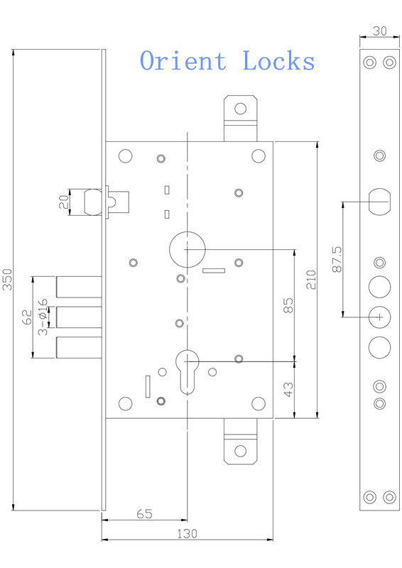352R Door Lockbody Mortise Europe Type