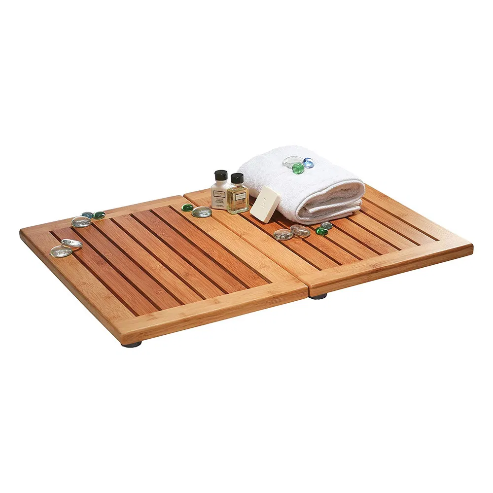 Складной бамбуковый коврик для ванной