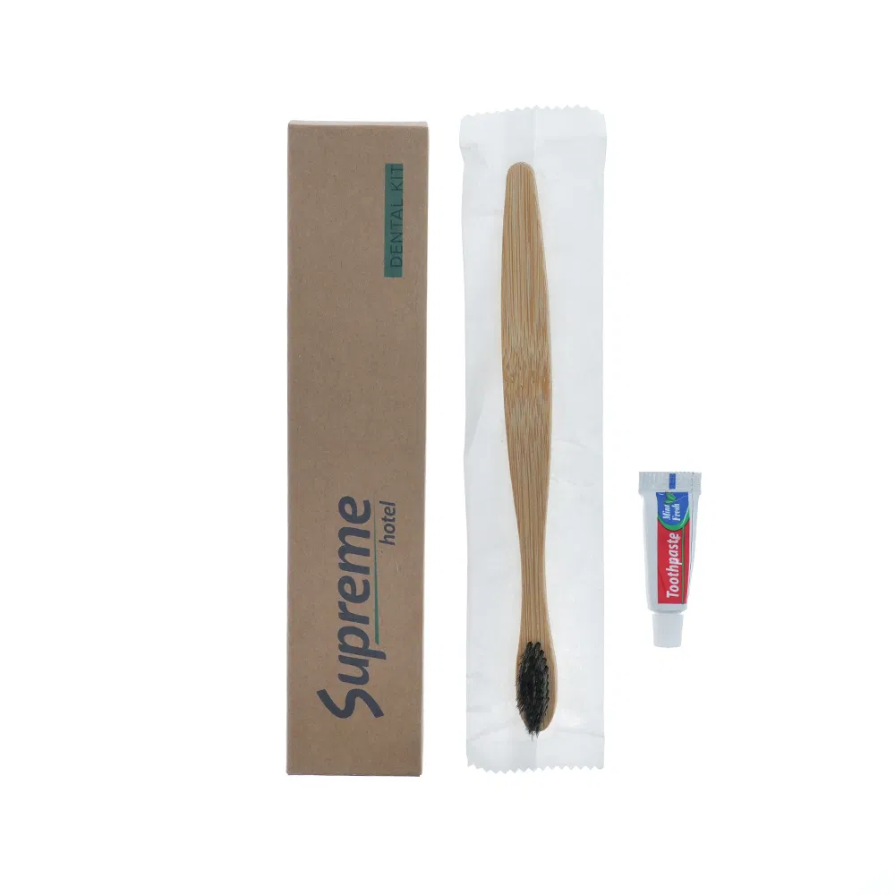 Hotel Amenities Set with Kraft Box Wrapper for Hotel Room Using