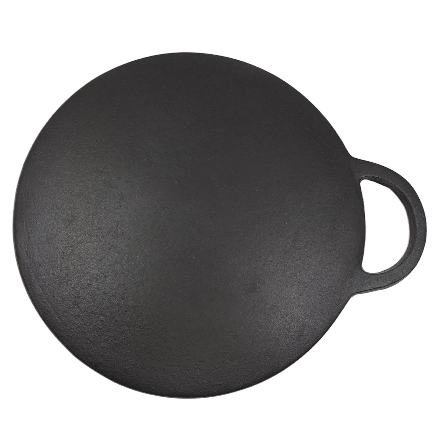 Чугунная сковорода-гриль круглая с ручкой