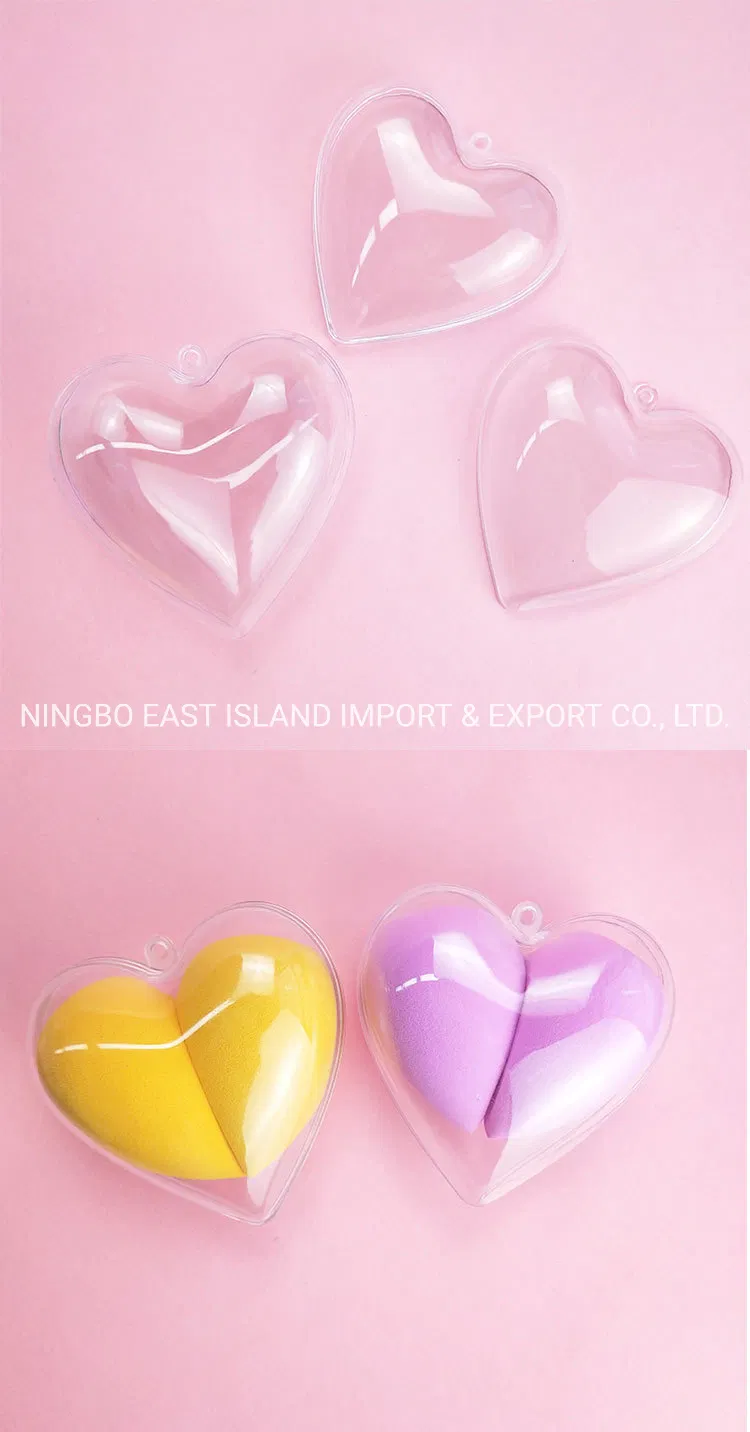 2PCS/Set Make up Sponge Heart-Shape Box Custom Latex Free Super Soft Cosmetic Powder Puff Blending Beauty Makeup Sponge Blender