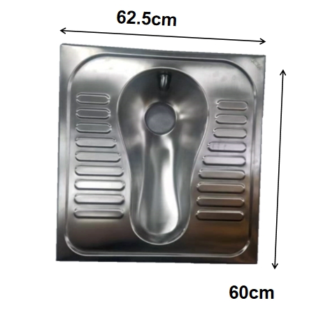 Stainless Steel Deep Drawing Squatting Pan Toilet for Prison and School