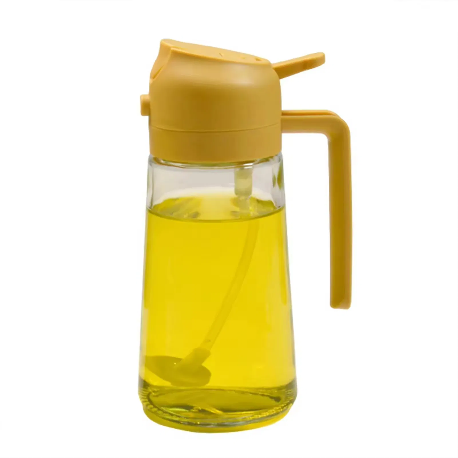 Oil Spray Bottle, Olive Oil Sprayer, 16 Oz Oil Sprayer for Cooking, 2 in 1 Glass Oil Sprayer & Dispenser BBQ Oil Sprayer for Kitchen Food Oil Sprayer