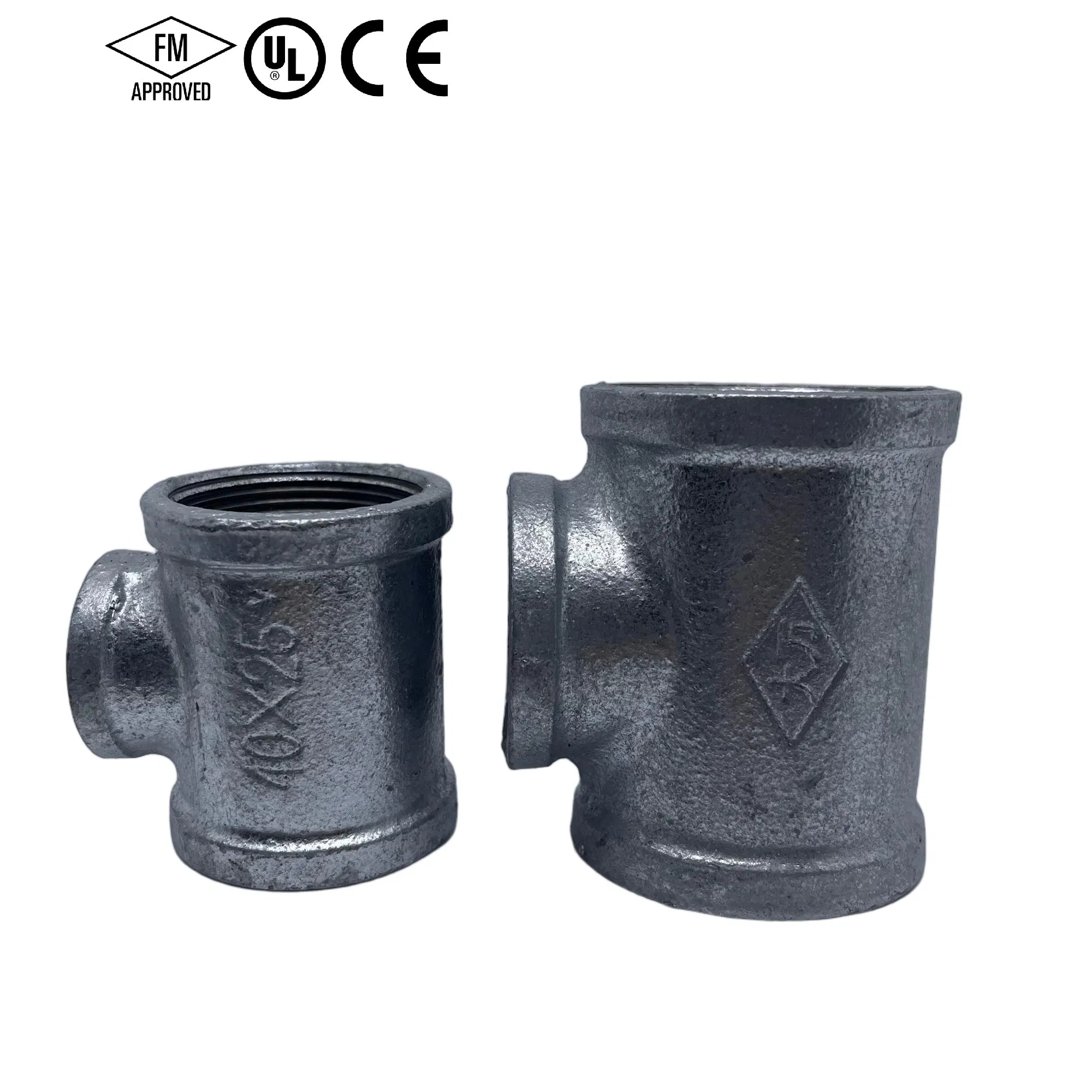 High-Quality Casting Iron Hot DIP Galvanized Malleable Iron Tee Pipe Fitting