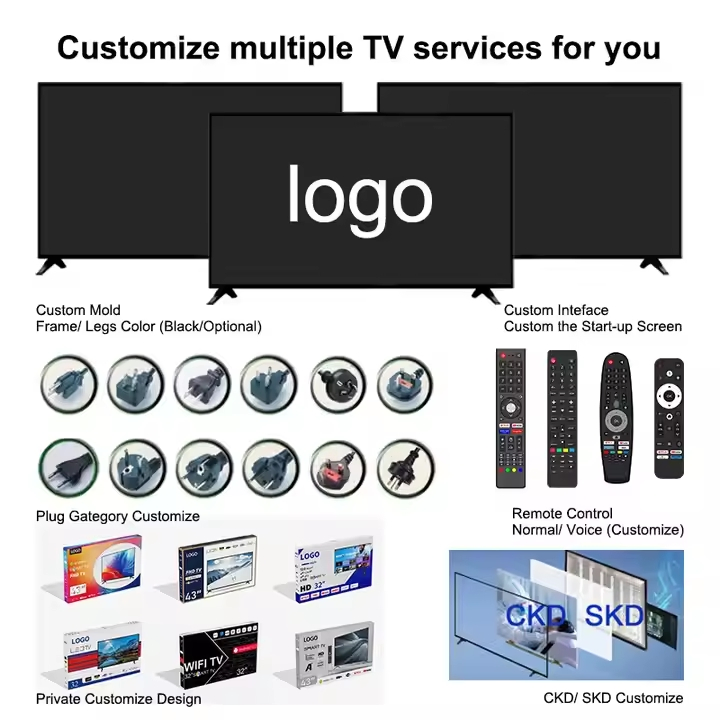 Factory Price 55 Lnch LED Smart TV Custom Logo Android Television