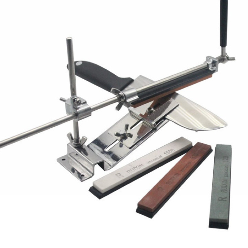 4 Sharpening Stones Full Metal Fixed-Angle Knife Sharpener Kit Bl17169