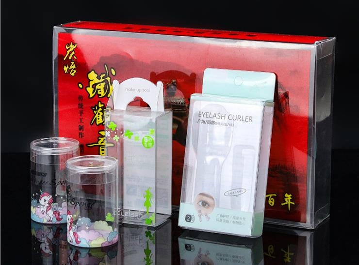 Custom Cylinder Round Packaging for Cosmetic Powder Puff (Plastic box )